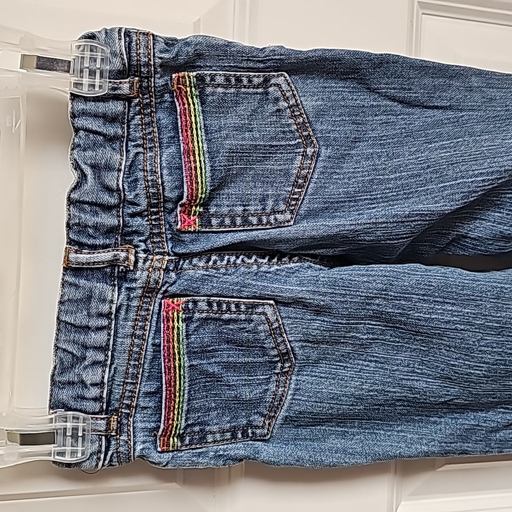 4 for $20 Carter's Embroidered Flare Jeans for Little Girls in Size 5 - Picture 3 of 6